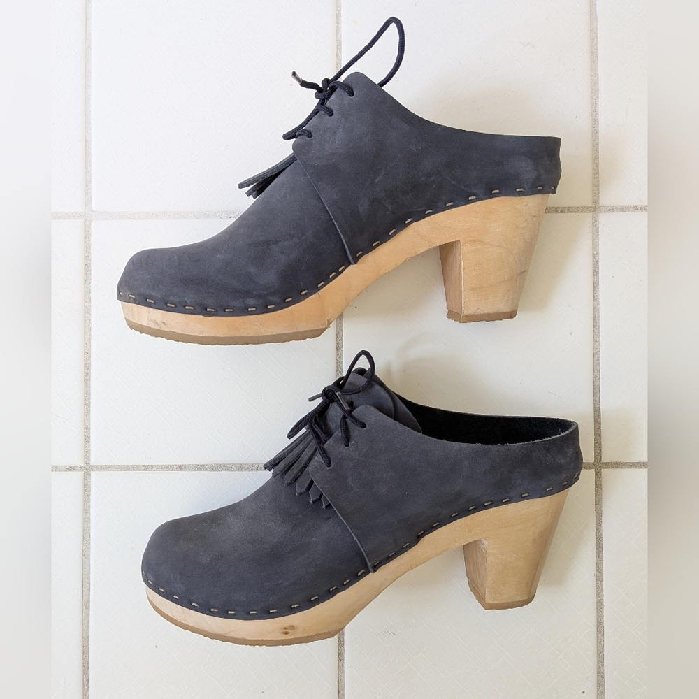 Bryr Millie Navy High Heel Clogs